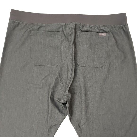 Figs Livingston Scrub Pants Womens XXL/T Gray Relaxed Drawstring High Rise - Picture 4 of 10